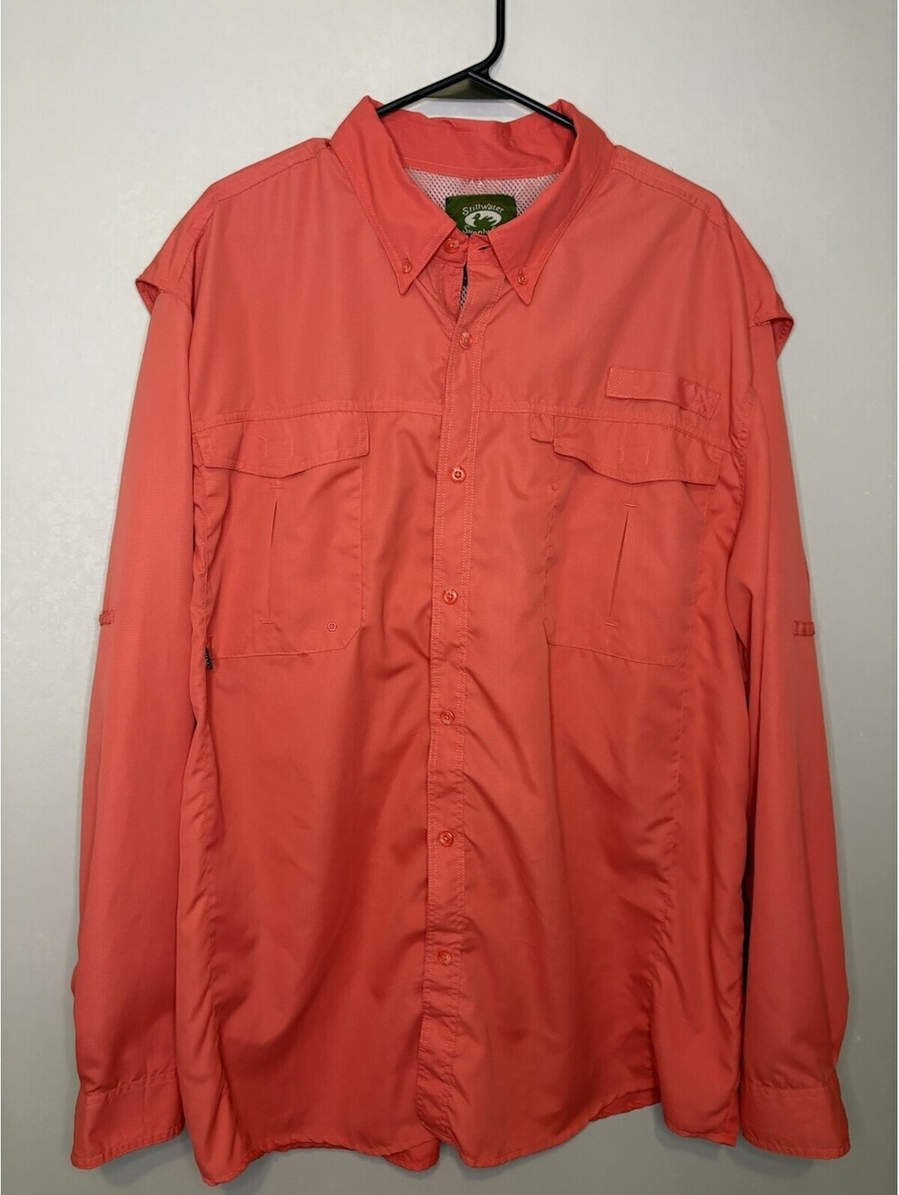 Stillwater Supply Co Long Sleeve Men's Fishing Vented Shirt Size XXL teal